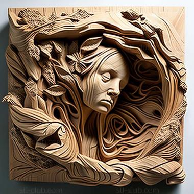 3D мадэль Анна Клампке, американская художница. (STL)